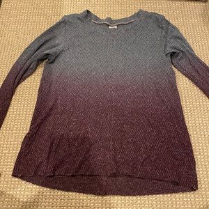 ambre blue and purple soft long sleeve shirt